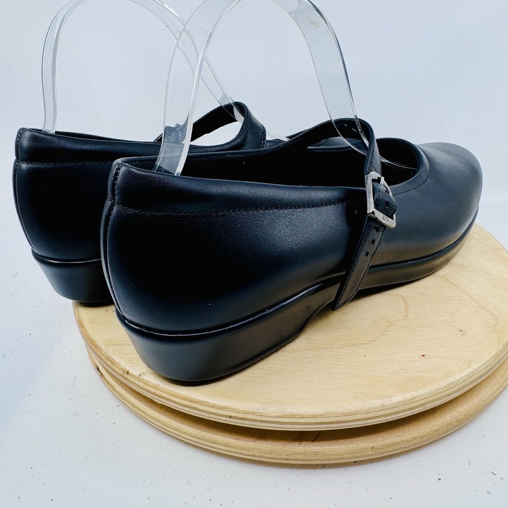 SAS Maria Mary Jane Shoes Womens 10.5 Black Leather Comfort Flats USA Classic - Picture 5 of 10